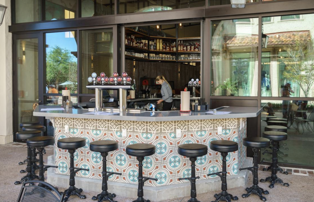 The bar offers a alternative to waiting in line.